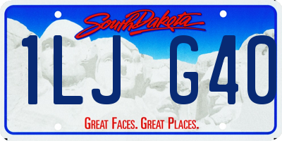 SD license plate 1LJG40
