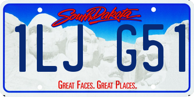 SD license plate 1LJG51