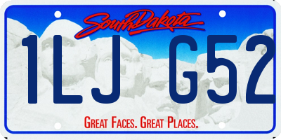 SD license plate 1LJG52