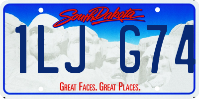 SD license plate 1LJG74