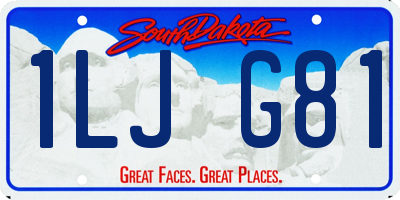 SD license plate 1LJG81