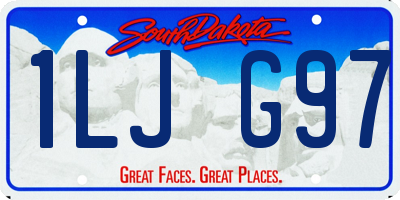 SD license plate 1LJG97