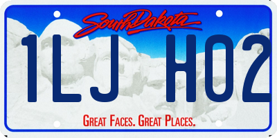 SD license plate 1LJH02