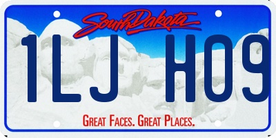 SD license plate 1LJH09