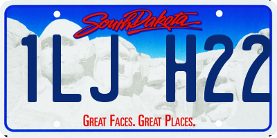 SD license plate 1LJH22