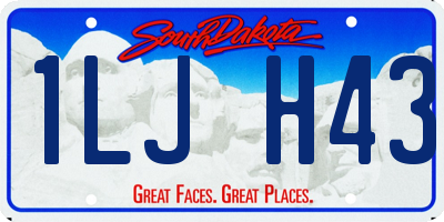 SD license plate 1LJH43