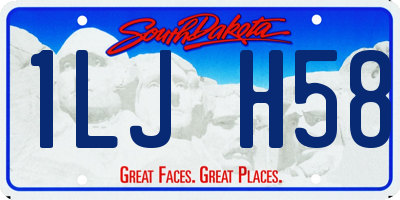SD license plate 1LJH58