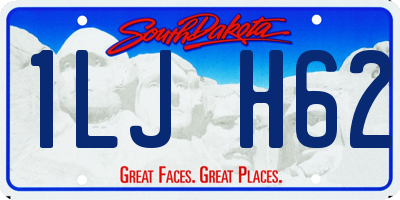SD license plate 1LJH62