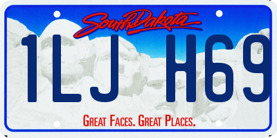 SD license plate 1LJH69