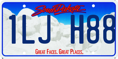 SD license plate 1LJH88