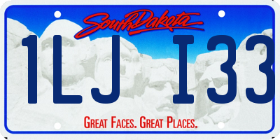 SD license plate 1LJI33