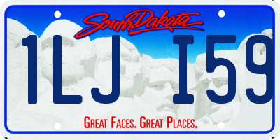 SD license plate 1LJI59