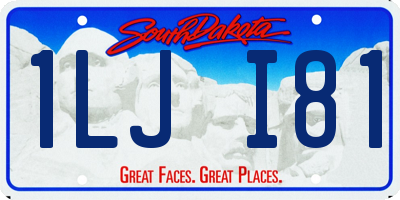 SD license plate 1LJI81