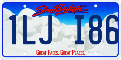 SD license plate 1LJI86
