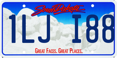 SD license plate 1LJI88