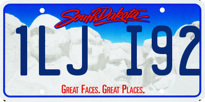 SD license plate 1LJI92