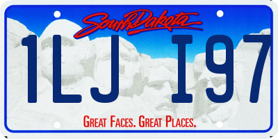 SD license plate 1LJI97