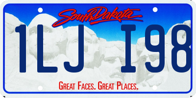 SD license plate 1LJI98