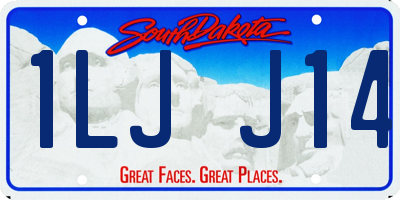 SD license plate 1LJJ14
