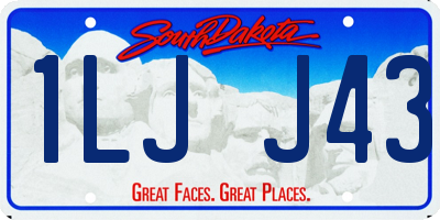 SD license plate 1LJJ43