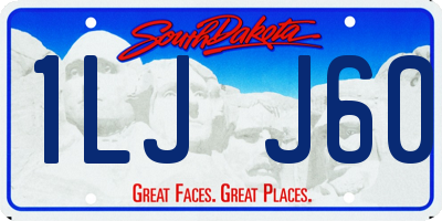 SD license plate 1LJJ60