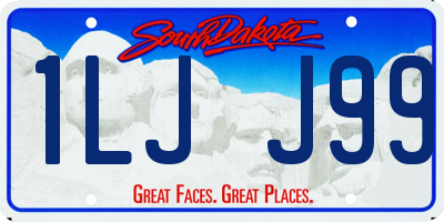 SD license plate 1LJJ99