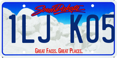 SD license plate 1LJK05