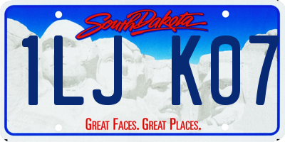 SD license plate 1LJK07