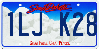 SD license plate 1LJK28