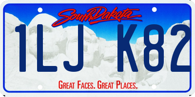 SD license plate 1LJK82