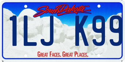 SD license plate 1LJK99