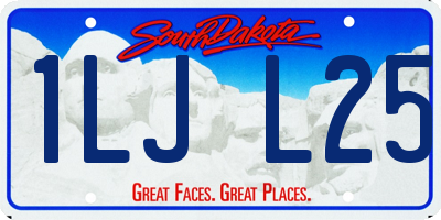 SD license plate 1LJL25