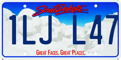SD license plate 1LJL47