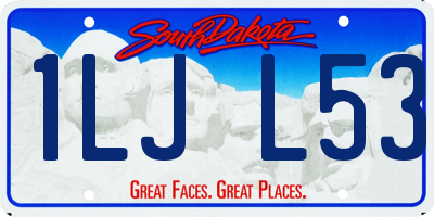 SD license plate 1LJL53