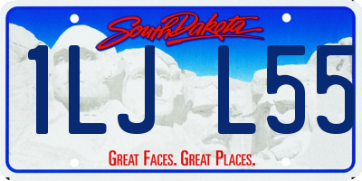 SD license plate 1LJL55