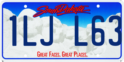 SD license plate 1LJL63