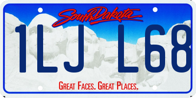 SD license plate 1LJL68