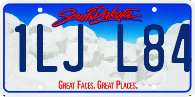 SD license plate 1LJL84