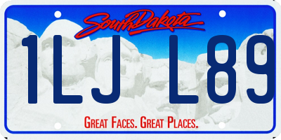 SD license plate 1LJL89