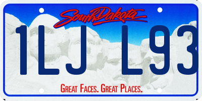 SD license plate 1LJL93