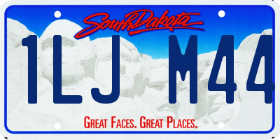 SD license plate 1LJM44