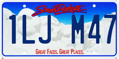 SD license plate 1LJM47