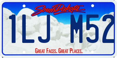 SD license plate 1LJM52