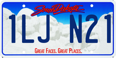 SD license plate 1LJN21