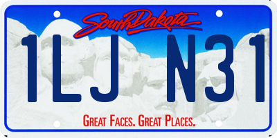 SD license plate 1LJN31