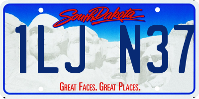 SD license plate 1LJN37