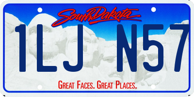 SD license plate 1LJN57