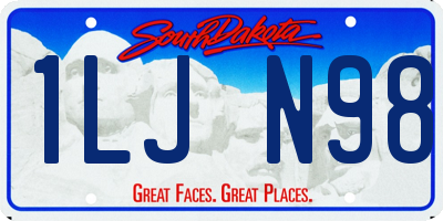 SD license plate 1LJN98