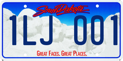 SD license plate 1LJO01