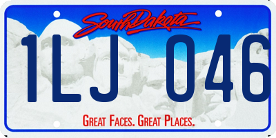 SD license plate 1LJO46